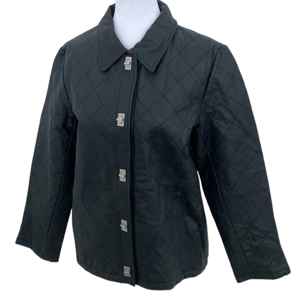 Dialogue Black Leather Jacket